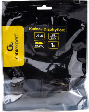 Кабель DisplayPort (m) - DisplayPort (m) 1.0m (CC-DP8K-1M, 8K, ver.1.4, медь, с позолоченными контактами, экранированный, black) Cablexpert