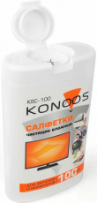 Салфетки Konoos KSC-100 (для ЖК-экранов в тубе, 100 шт.)