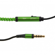 Наушники Defender ZigZag (затычки, для мобильных устройств, с микрофоном, 1.1m, green)