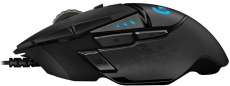 Мышь Logitech G502 HERO (USB, optical, 25600dpi, игровая, RGB подсветка, программируемая, soft-touch, black)