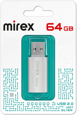 Флеш накопитель USB 2.0 64Gb Mirex Unit (silver)