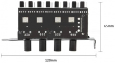 Регулятор оборотов (8xfan, 4pin, на заднюю панель, питание MOLEX, black)