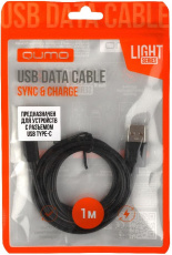 Кабель USB 2.0 Am - Type-C 1.0m (Light series, 30501, 1.4A, PVC, black) QUMO