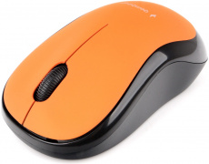 Мышь беспроводная Gembird MUSW-275 (optical, 1000dpi, 2xAAA, soft-touch, black-orange)