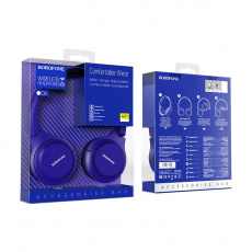 Гарнитура Borofone BO6 (накладная закрытая, беспроводная, Bluetooth 5.0, с микрофоном, до 5 часов работы от батареи, blue)