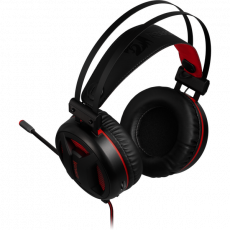 Наушники Redragon MINOS (полноразмерные закрытые, подключение по USB, c микрофоном, игровые, виртуальный объёмный звук 7.1, 2m, black-red)