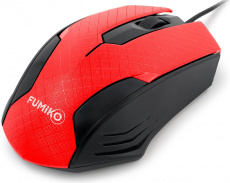 Мышь FUMIKO BLAZE FMW-03-R (USB, optical, 1000dpi, 1.2m, black-red)