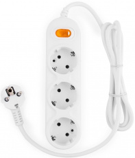 Сетевой удлинитель КУБ (Powercube PC-2-3M, 3 розетки, 3 метра, 10A, 0.75mm2, white) RTL