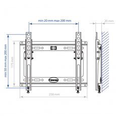 Настенный кронштейн для телевизоров и мониторов Kromax IDEAL-6W (15"-47", VESA 50-200, до 35кг, white)