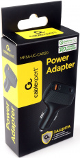 Зарядное устройство от прикуривателя Cablexpert MP3A-UC-CAR20 (12/24V - USB, USB Type-C, 5V/3A, 9V/2A, 12V/1.5A, 36W, QC3.0, PD, black)