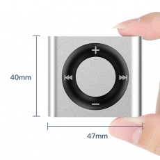 Плеер Flash (microSD до 64Gb, MP3, 180mAh, black-silver)