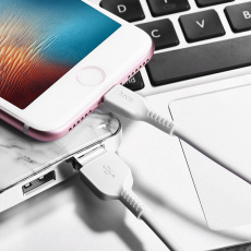 Кабель USB 2.0 Am - 1.0m (X13 Easy charged, 2.4A, быстрая зарядка, white) hoco