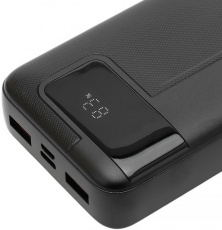 Внешний аккумулятор Gembird GPB-20Q (литий-полимерный, 20000mAh, выход 3A, вход 2.5А, QC4.0, PD, black)