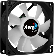Вентилятор AeroCool Frost 8 (80x80x25mm, Sleeve, 1500rpm, 28dBa, 3+4pin, RGB fixed LED, black-white) RTL