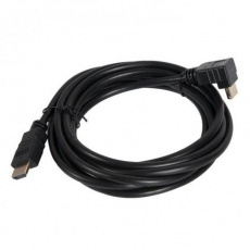 Кабель HDMI (m) - HDMI (m) 3.0m (CC-HDMI490-10, v.1.4, угловой коннектор, с позолоченными контактами, экранированный, пакет, black) Cablexpert