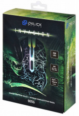 Мышь Oklick INVASION 905G (USB, optical, 3200dpi, игровая, подсветка, black)
