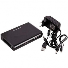 Внешний аккумулятор Gembird APC-M700 (литий-ионный, 13200mAh, 2*USB 1A+2A, зарядка от сети 220V, black)