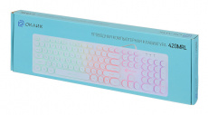 Клавиатура Oklick 420MRL (USB, радужная подсветка, white)
