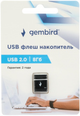 Флеш накопитель USB 2.0 8Gb Gembird (GFL-2.0-8mini, black)