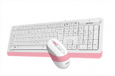 Набор клавиатура + мышь A4Tech F1010 (white-pink)