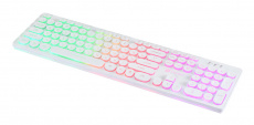 Клавиатура Oklick 420MRL (USB, радужная подсветка, white)