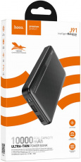 Внешний аккумулятор hoco J91 (литий-полимерный, 10000mAh, 2*USB 2.1A, вход 2A, black)