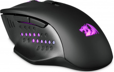 Мышь Redragon GAINER (USB, optical, 3200dpi, игровая, подсветка, soft-touch, 1.5m, black-red)