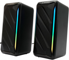 Колонки Gembird SPK-305 (10W, USB, RGB подсветка, 1.25m, black)
