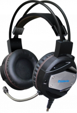 Наушники Defender Warhead G-500 (полноразмерные закрытые, c микрофоном, игровые, вибрация, 2.5m, промо-код "War Thunder", black-silver)