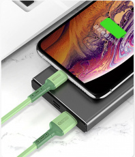 Кабель USB 2.0 Am - micro USB 1.0m (3A, быстрая зарядка, green)