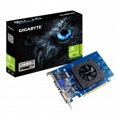 Видеокарта Gigabyte GF GT710 1Gb (GV-N710D5-1GI, 64bit, GDDR5, DVI+HDMI+VGA) RTL