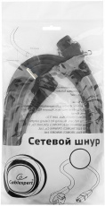 Кабель питания (PC-186-1M, сис. блок - розетка, 1.0m, 0.50мм2, black) Cablexpert