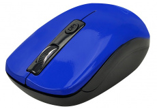 Мышь беспроводная Gembird MUSW-400-B (optical, 1600dpi, 2xAAA, бесшумный клик, black-blue)