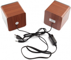 Колонки Gembird SPK-206 (2x2.5W, USB, black-brown)