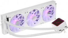 Водяное охлаждение ARDOR GAMING Frostwave 360 SS (1150/1151/1155/1156/1200/1366/1700/2011/AM4/AM5, Радиатор: Al, Водоблок: Cu, 3 вентилятора: Hydro, 120mm, 900-1800rpm, 24-35dBa, 4pin, PWM, ARGB LED, Помпа: 2500rpm, 3pin, 300W, white) RTL
