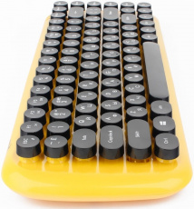 Клавиатура+мышь беспроводные Gembird KBS-9000 (yellow)