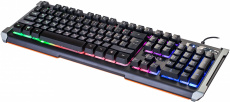 Клавиатура Oklick 717G BLACK DEATH (USB, игровая, регулируемая подсветка, мультимедийная, black)