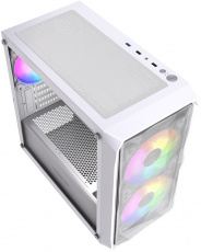 Корпус Powercase Mistral Micro A3W ARGB V2 (CMMAW-A3-V2) (без БП, mATX, USB3.0, 3x ARGB Fan, white)