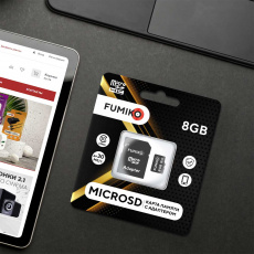 Карта памяти SDmicro Card 8Gb FUMIKO (FSD-03, Class 10, до 30MB/s, адаптер SD)