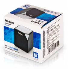 Колонка Velton VLT-SP115BTBl (3W, портативная, аккумулятор 300mAh, Bluetooth v.2.1, AUX, black)