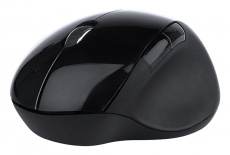 Мышь беспроводная QUMO Aura (optical, 1600dpi, 2xAAA (нет в комплекте), glossy black)