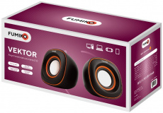 Колонки FUMIKO VEKTOR (3W, USB, black-orange)