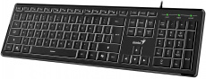Клавиатура Genius SlimStar 820 (USB, мультимедийная, подсветка, black)