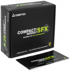 Блок питания Chieftec 650W (SFX, CSN-650C, 80+ Gold, 80mm, 20+4+4+4, 2xPCI-E 6+2pin, 6*SATA, 3*HDD, 1*FDD, Modular) RTL