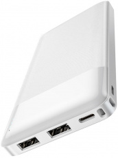 Внешний аккумулятор hoco J72 Easy travel (литий-полимерный, 10000mAh, 2*USB 2A, вход 2A, white)