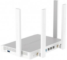 Роутер Keenetic Hero 4G+ (KN-2311) (574/1201Mbps, 2.4/5GHz, 4 ports, 1000Mbps, 2 внешние несъёмные антенны 5dBi, 2 внешние сменные антенны 4G, USB3.0, USB Printer/FTP Server/3G/4G/LTE, Micro SIM, grey-white)
