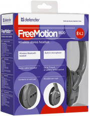 Гарнитура Defender FreeMotion B520  (накладная закрытая, беспроводная, Bluetooth 4.2, с микрофоном, до 7 часов работы от батареи, grey)