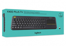 Клавиатура беспроводная Logitech K400 Plus TV (для телевизоров, тачпад, black)