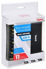Зарядное устройство для ноутбука Buro BUM-1287M90 (вход 110-240V, выход 12-20V (автоопределение), 90W, black)