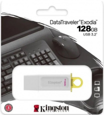 Флеш накопитель USB 3.2 128Gb Kingston DT Exodia (KC-U2G128-5R, white-yellow)